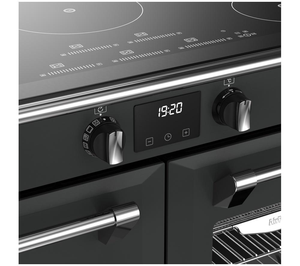 STOVES Richmond 100Ei Elektro-Induktions-Standherd – Anthrazit & Chrom