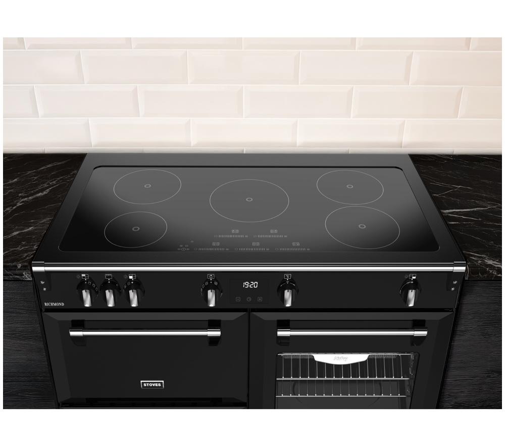 STOVES Richmond 100Ei Elektro-Induktions-Standherd – Anthrazit & Chrom