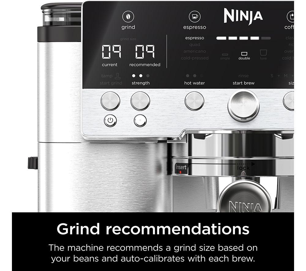 NINJA Luxe Cafe Premier Series ES601UK Kaffeevollautomat – Silber & Schwarz