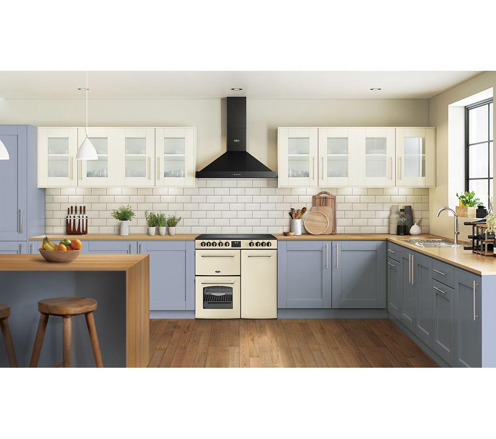 BELLING Farmhouse 90E Electric Ceramic Range Cooker - Cream & Chrome