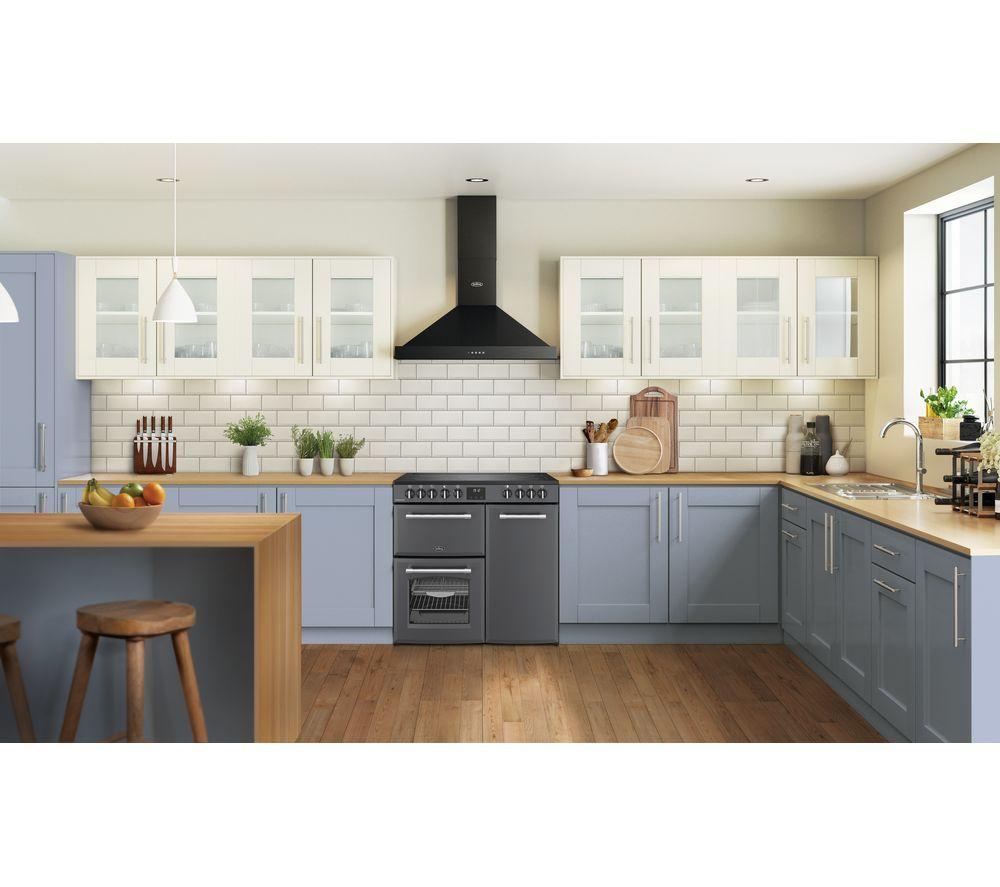 BELLING Farmhouse 90E Electric Ceramic Range Cooker - Anthracite & Chrome