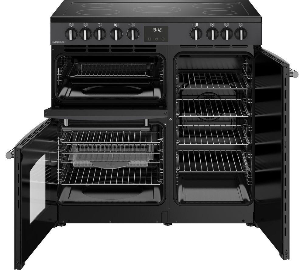 BELLING Farmhouse 90E Electric Ceramic Range Cooker - Anthracite & Chrome