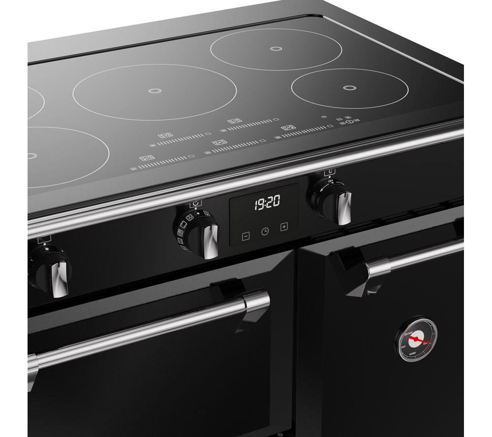 STOVES Richmond 90Ei Electric Induction Range Cooker - Black & Chrome