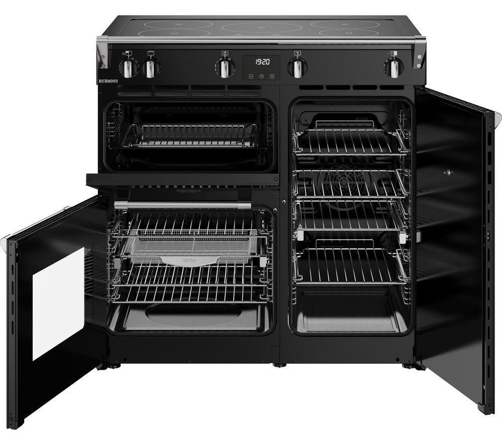 STOVES Richmond 90Ei Electric Induction Range Cooker - Black & Chrome