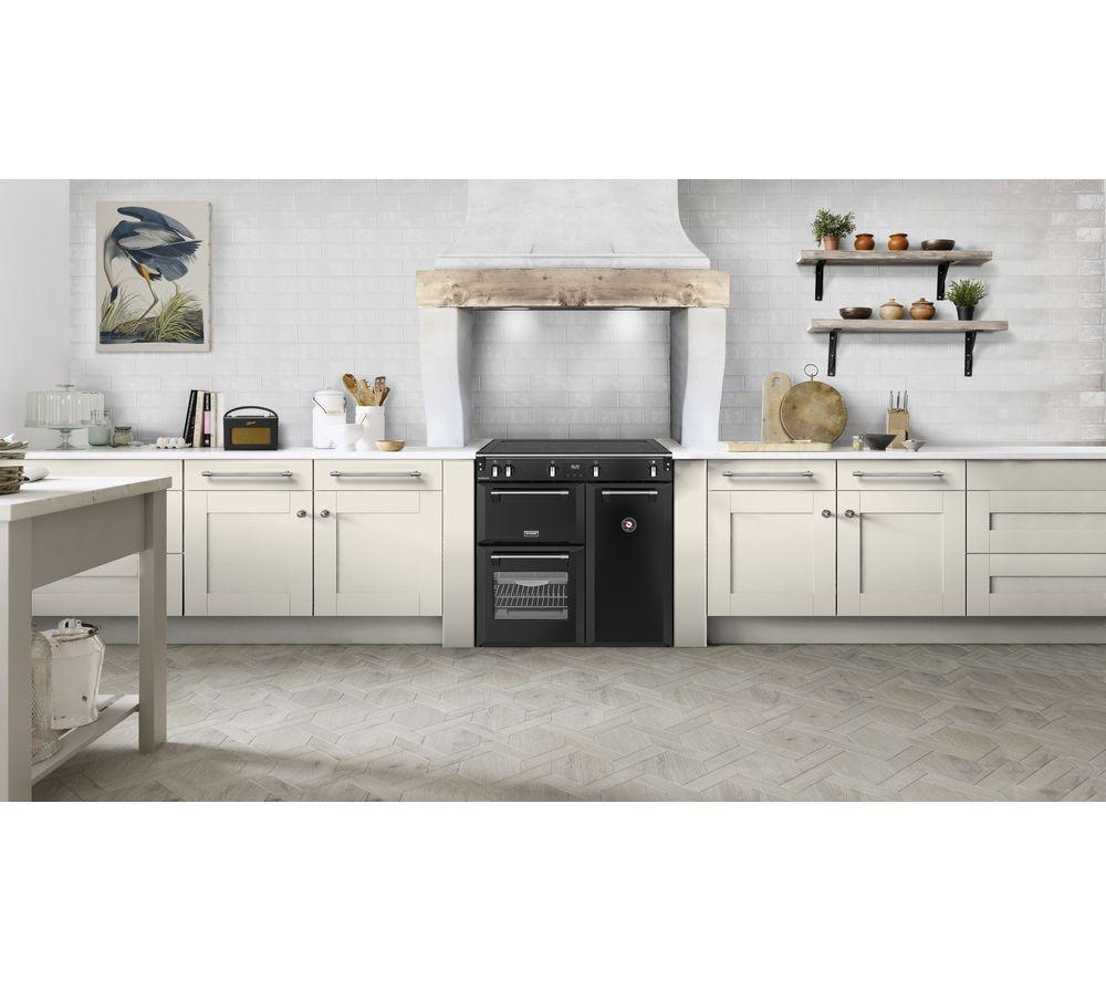 STOVES Richmond 90Ei Electric Induction Range Cooker - Black & Chrome