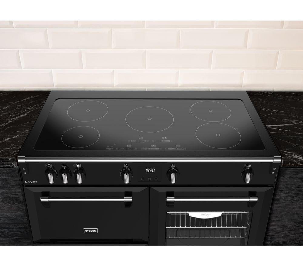 STOVES Richmond 90Ei Electric Induction Range Cooker - Black & Chrome