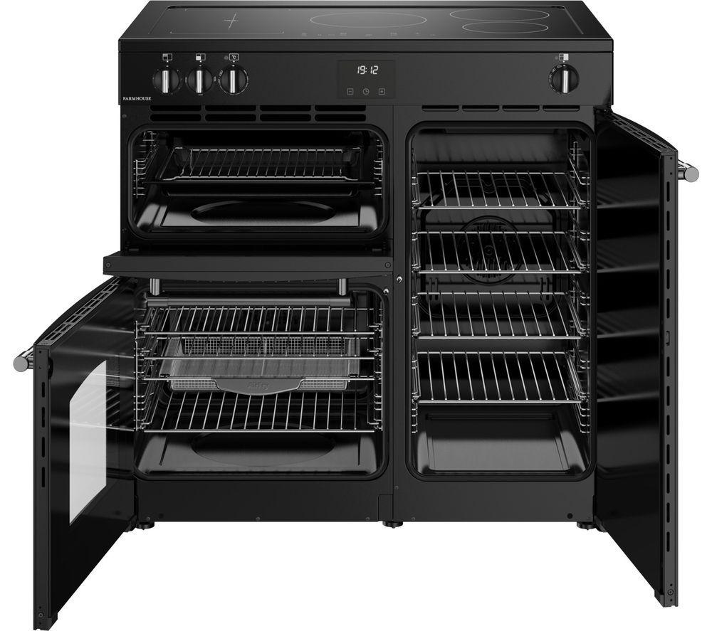 BELLING Farmhouse 90EI Electric Induction Range Cooker - Black