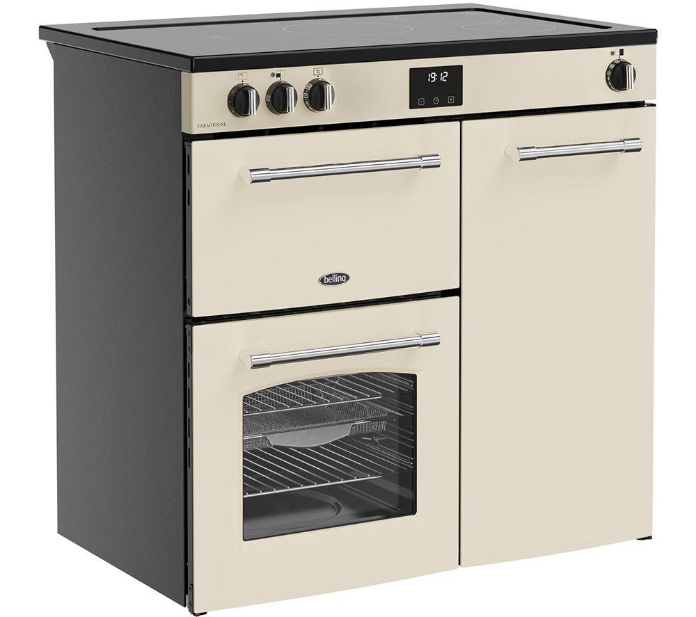 Cocina de Inducción Eléctrica BELLING Farmhouse 90EI - Crema y Cromo