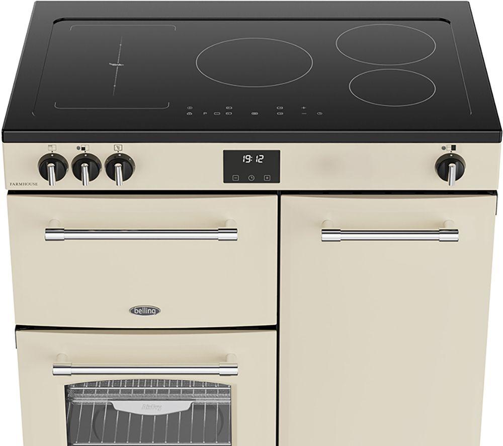 Cocina de Inducción Eléctrica BELLING Farmhouse 90EI - Crema y Cromo