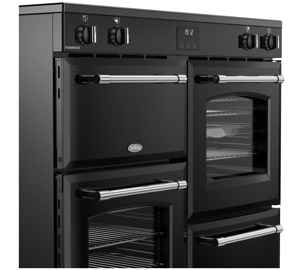 BELLING Farmhouse 100EI Electric Induction Range Cooker - Black
