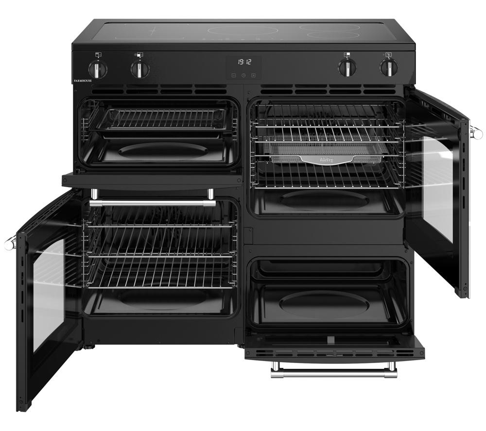BELLING Farmhouse 100EI Electric Induction Range Cooker - Black