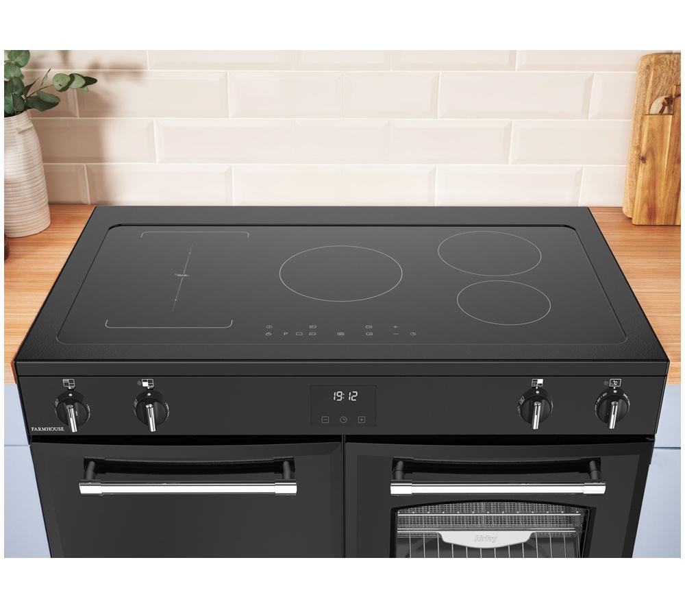 BELLING Farmhouse 100EI Electric Induction Range Cooker - Black