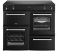BELLING Farmhouse 100EI Electric Induction Range Cooker - Black