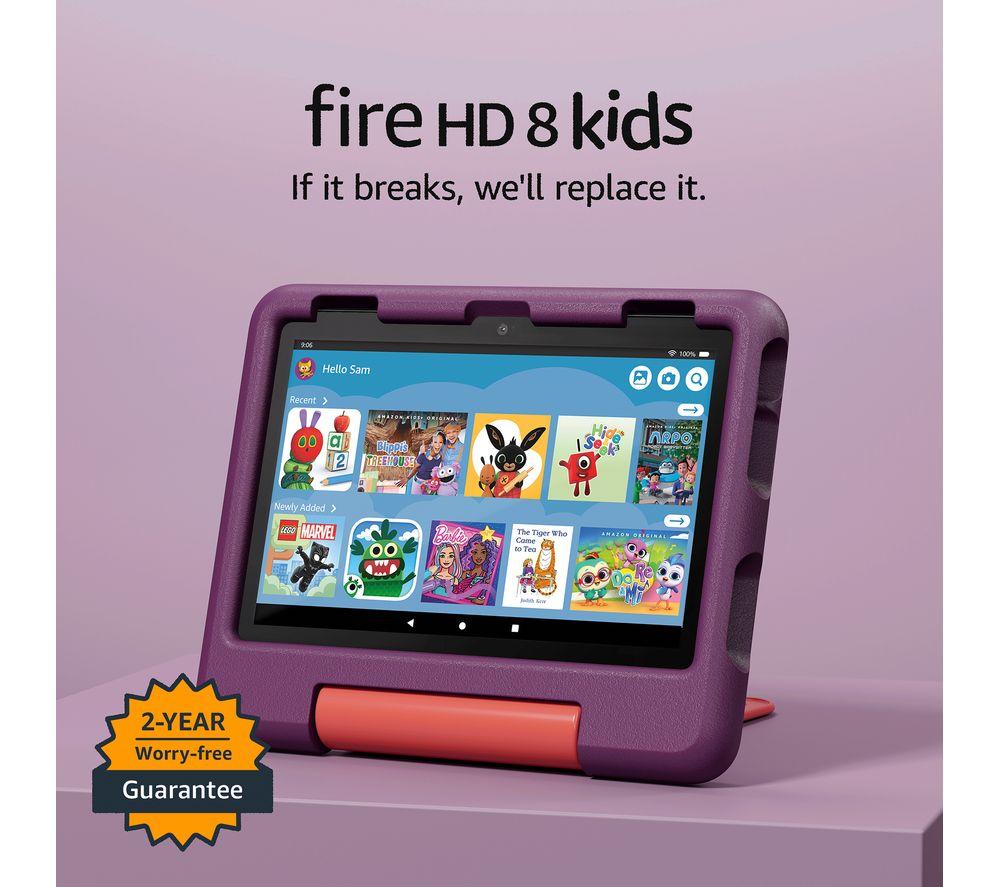 AMAZON Fire HD 8" Kids (ages 3-7) Tablet (2024) - 32 GB, Grape