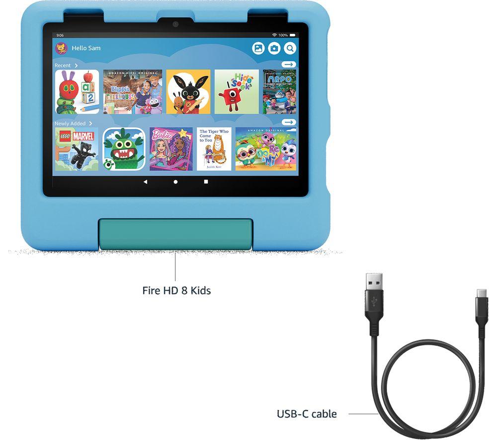 AMAZON Fire HD 8" Kids (ages 3-7) Tablet (2024) - 32 GB, Grape