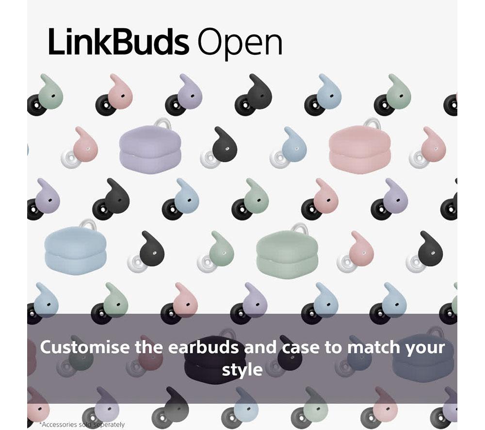 SONY LinkBuds Open Wireless Bluetooth Earbuds - White