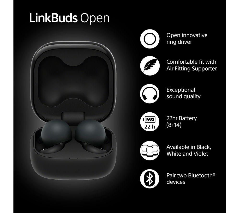 Auriculares inalámbricos Bluetooth abiertos Sony LinkBuds - Negros