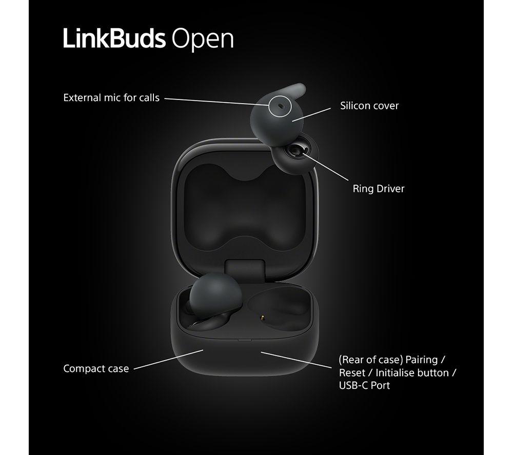 Auriculares inalámbricos Bluetooth abiertos Sony LinkBuds - Negros