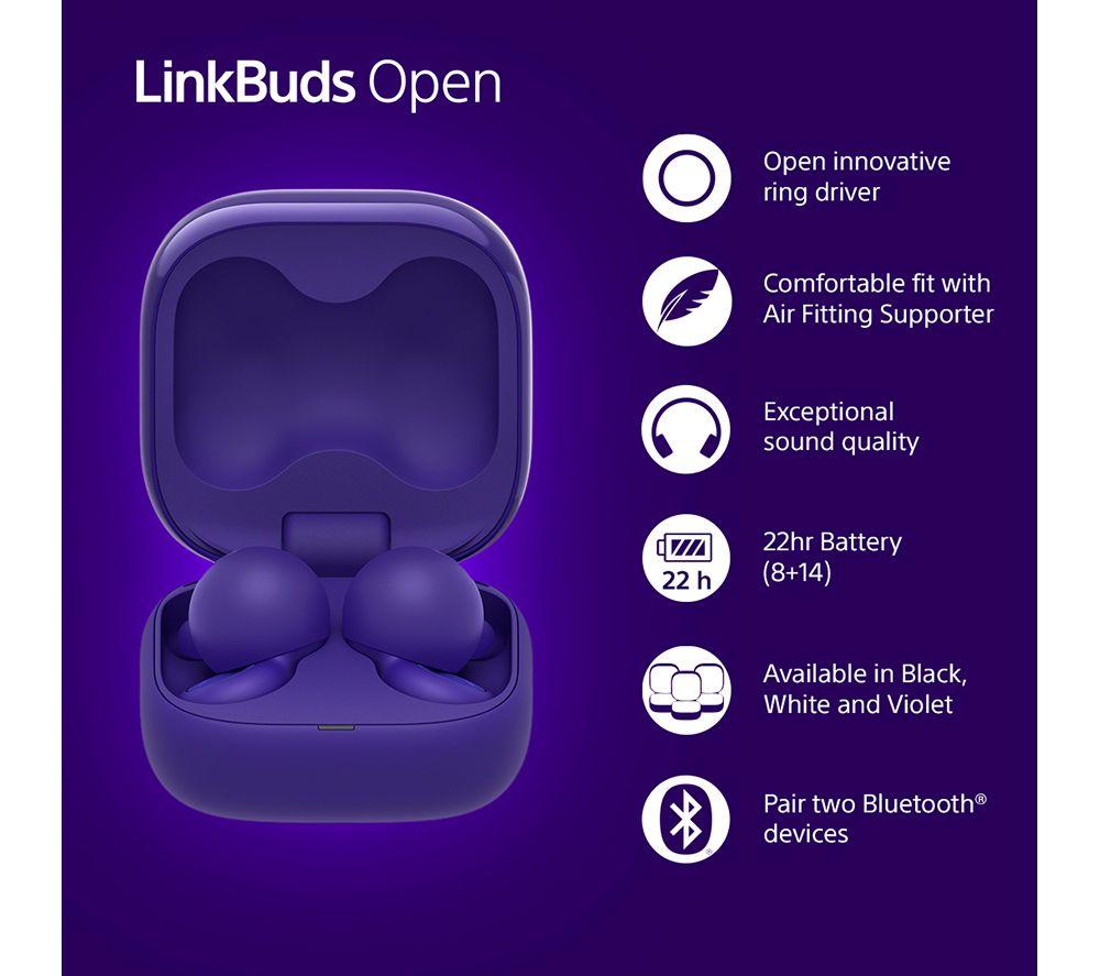 SONY LinkBuds Open Wireless Bluetooth Earbuds - Violet