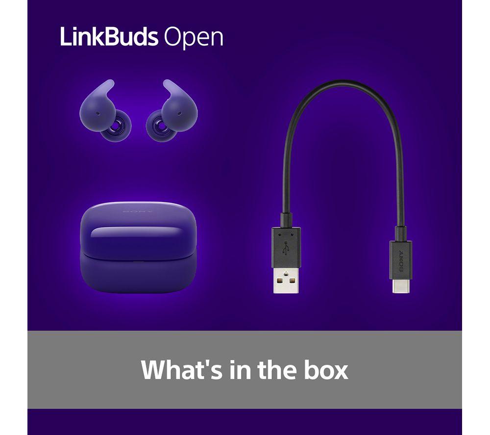 SONY LinkBuds Open Wireless Bluetooth Earbuds - Violet