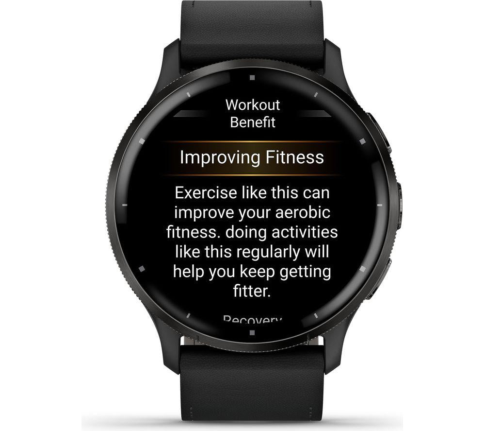 GARMIN Venu 3 - Slate with Black Leather Band & Black Silicone Band