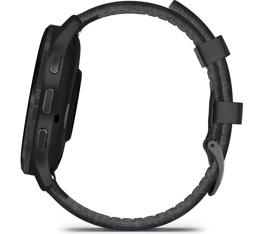 GARMIN Venu 3 - Slate with Black Leather Band & Black Silicone Band