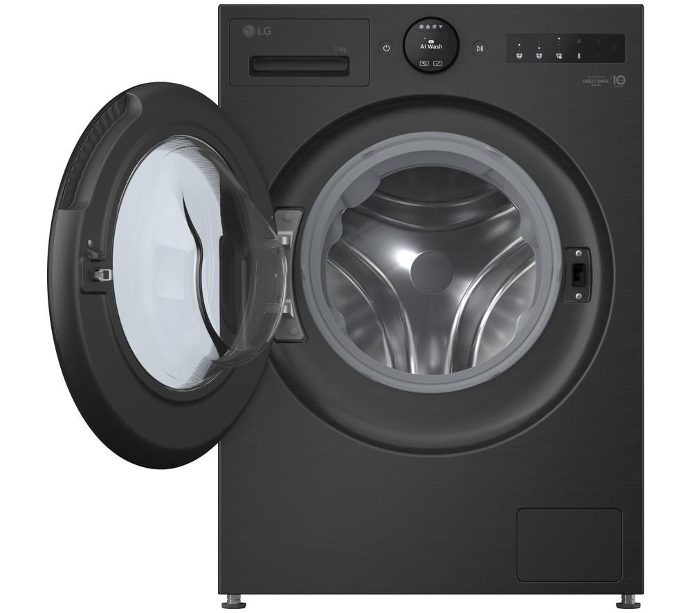 Lavadora LG Serie 7 AI Direct Drive F4X7011TBB con WiFi de 11 kg y 1400 rpm - Negro Mate