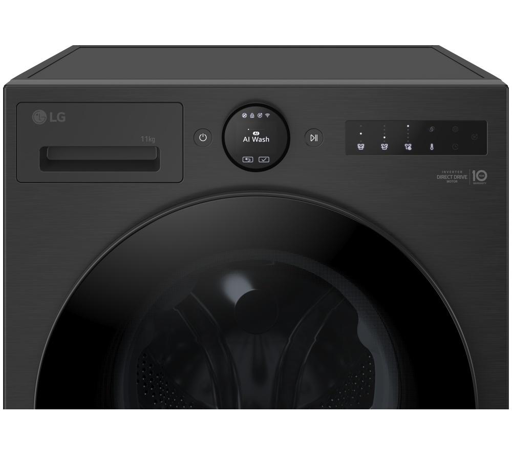 Lavadora LG Serie 7 AI Direct Drive F4X7011TBB con WiFi de 11 kg y 1400 rpm - Negro Mate