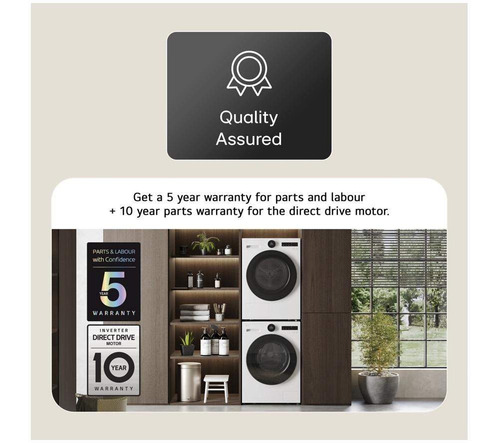 Lavadora LG Serie 7 AI Direct Drive F4X7011TWB con WiFi, 11 kg, 1400 rpm - Blanca