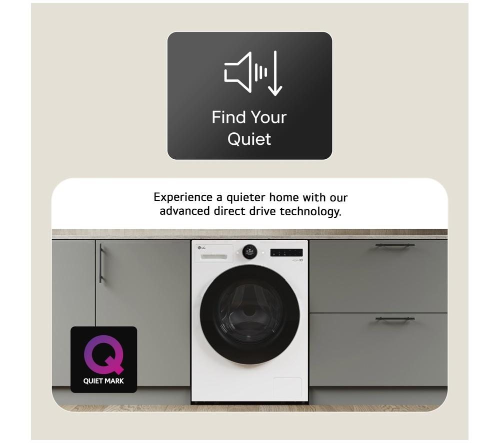 Lavadora LG Serie 7 AI Direct Drive F4X7011TWB con WiFi, 11 kg, 1400 rpm - Blanca