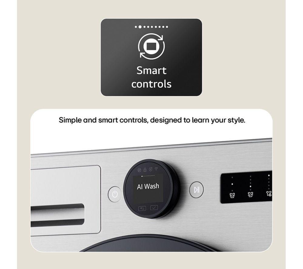 Lavadora LG Serie 7 AI Direct Drive F4X7011TWB con WiFi, 11 kg, 1400 rpm - Blanca