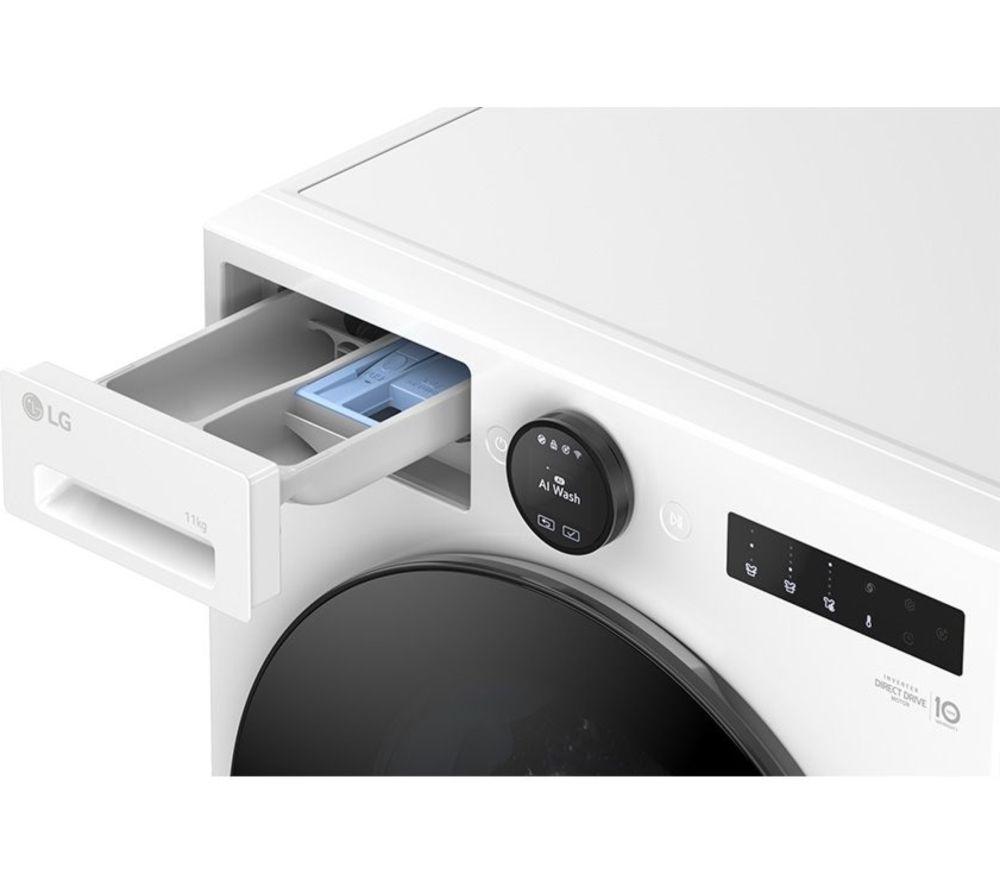 Lavadora LG Serie 7 AI Direct Drive F4X7011TWB con WiFi, 11 kg, 1400 rpm - Blanca