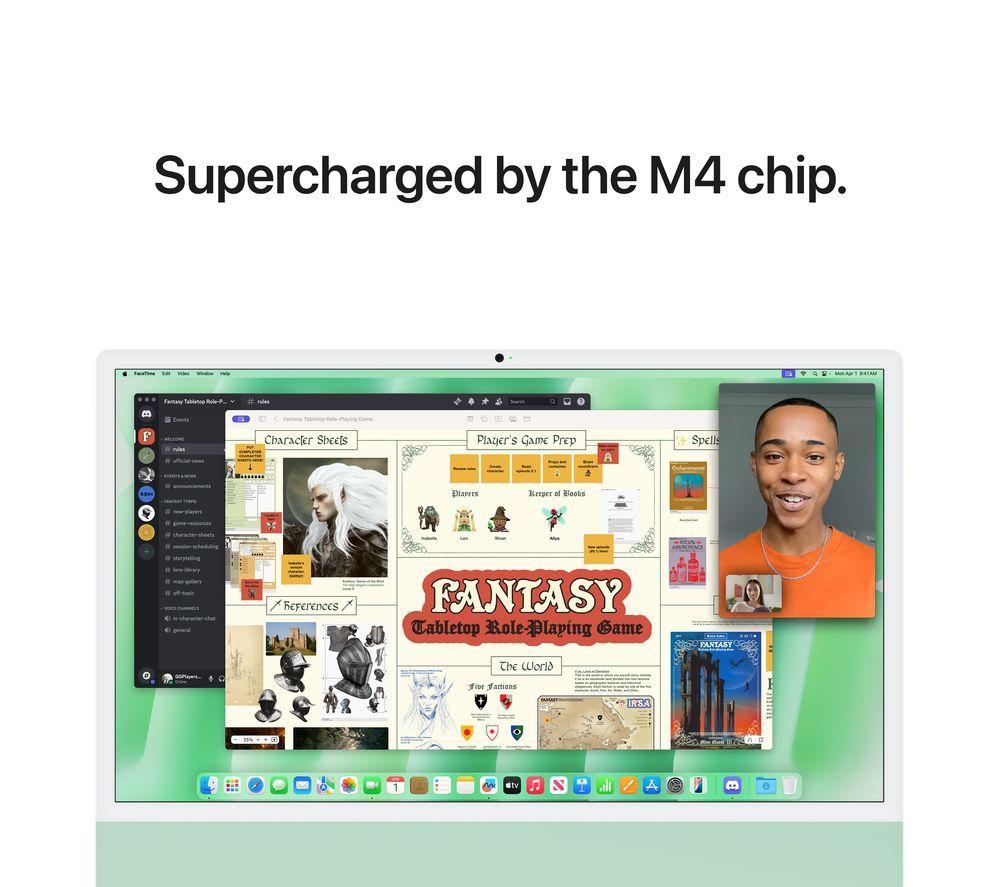 APPLE iMac 4.5K 24" (2024) - M4, 256 GB SSD, 10 CPU / 10 GPU, Green