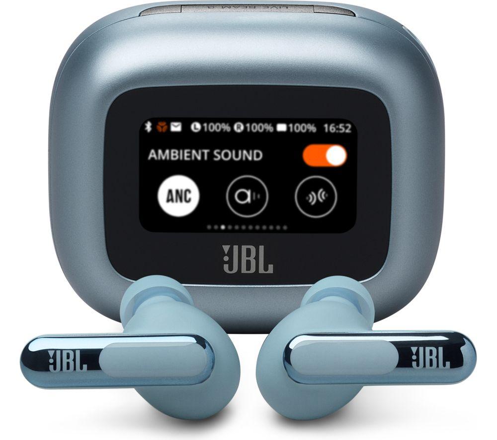 JBL Live Beam 3 Wireless Bluetooth Noise-Cancelling Earbuds - Blue