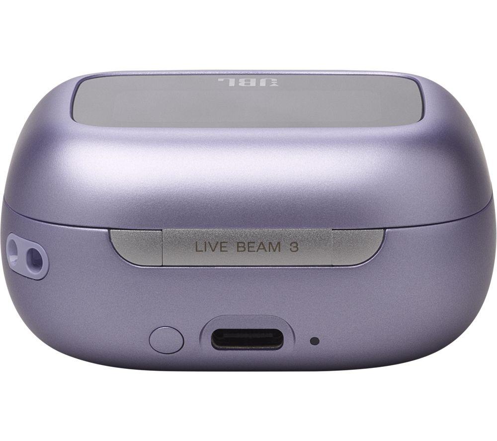 JBL Live Beam 3 Wireless Bluetooth Noise-Cancelling Earbuds - Purple