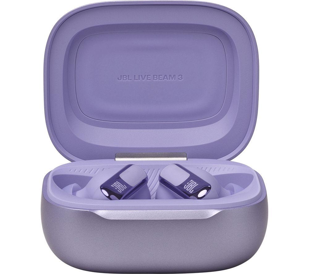 JBL Live Beam 3 Wireless Bluetooth Noise-Cancelling Earbuds - Purple
