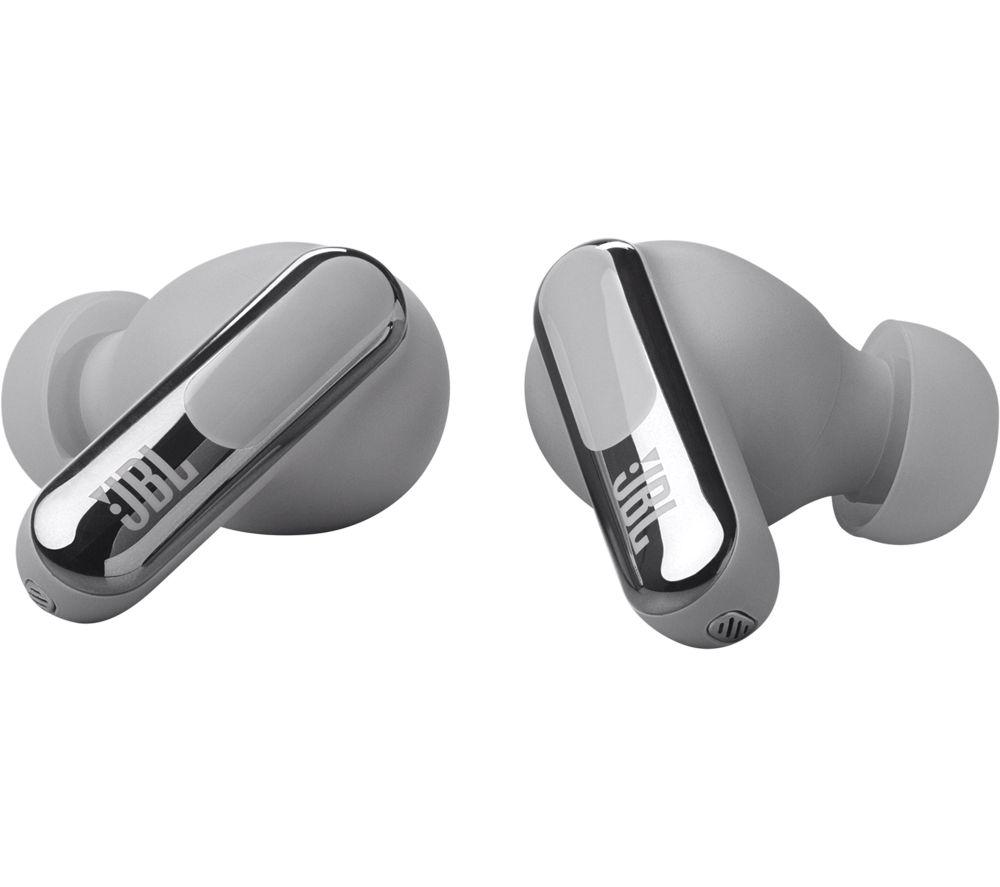 JBL Live Beam 3 Kabellose Bluetooth Noise-Cancelling-Ohrhörer – Silber