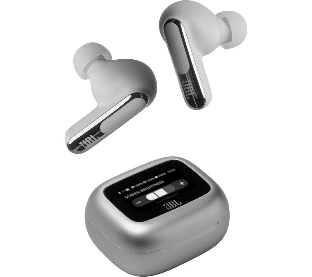 Audífonos inalámbricos con Bluetooth y cancelación de ruido JBL Live Beam 3 - Plateado