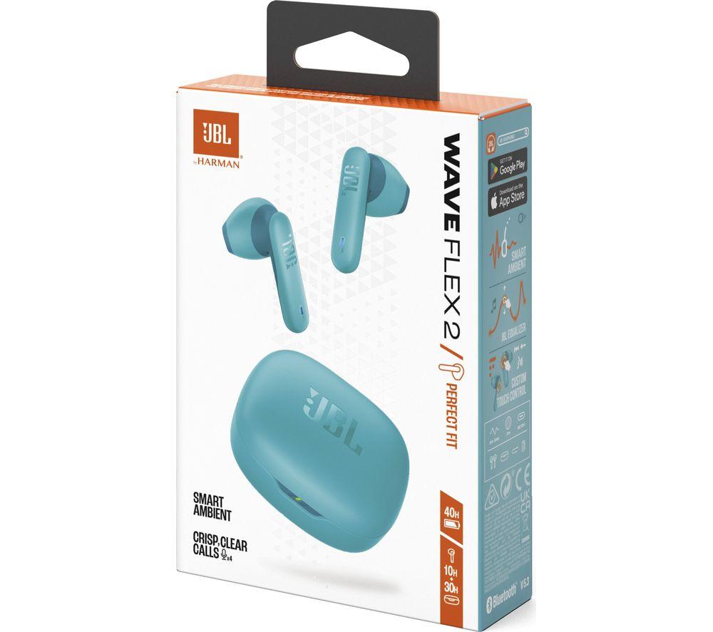 JBL Wave Flex 2 Wireless Bluetooth Earbuds - Blue