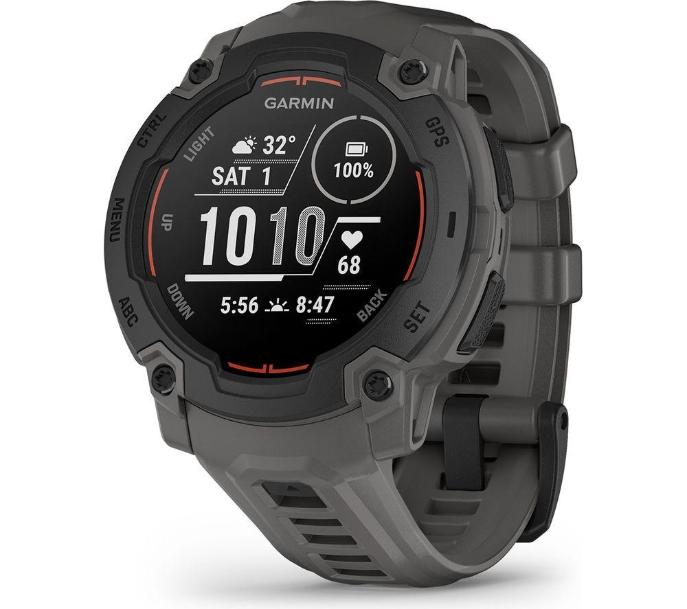 GARMIN Instinct E Smart Watch - 45 mm, Black with Charcoal Silicone Band
