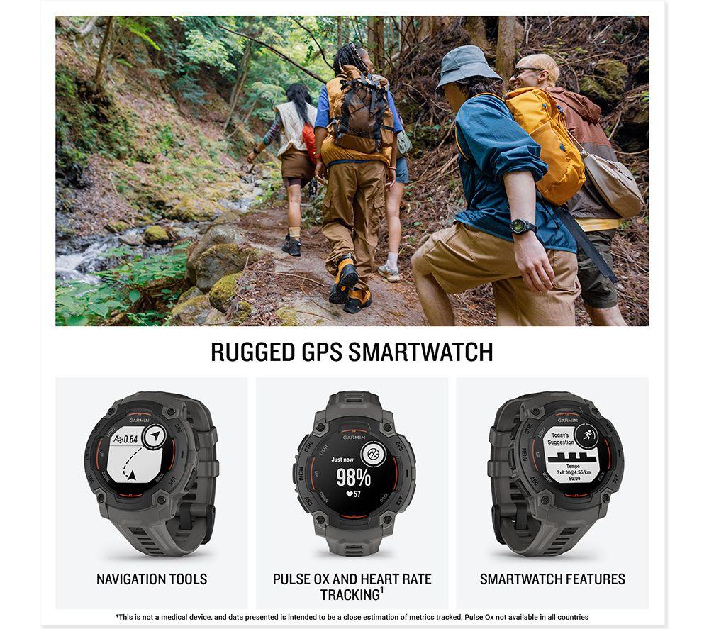GARMIN Instinct E Smartwatch - 45 mm, Schwarz mit Graphit-Silikonarmband