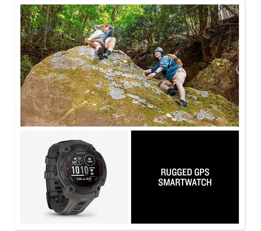 GARMIN Instinct E Smartwatch - 45 mm, Schwarz mit Graphit-Silikonarmband
