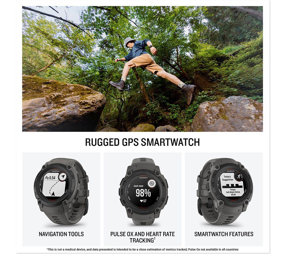 GARMIN Instinct E Smartwatch - 40 mm, Schwarz mit Graphit-Silikonarmband