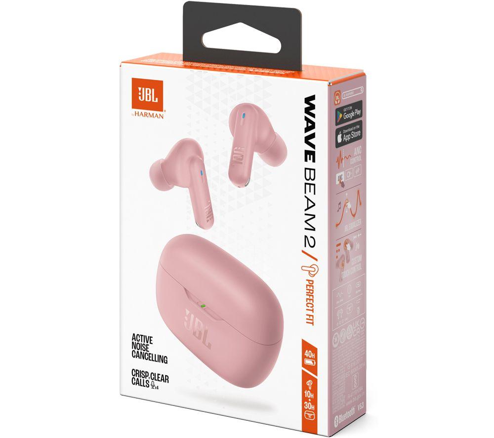 JBL Wave Beam 2 Wireless Bluetooth Earbuds - Pink
