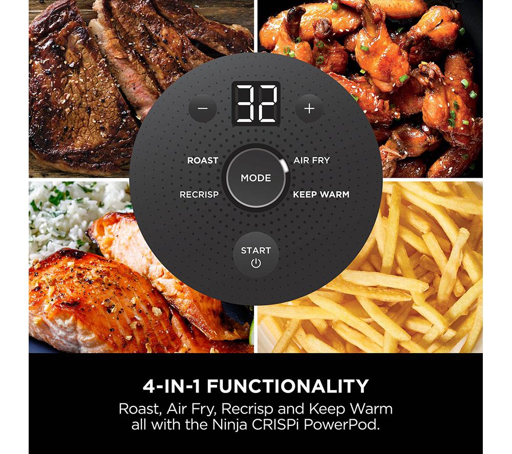 NINJA Crispi 4-in-1 Portable Glass Air Fryer - Cyberspace Blue