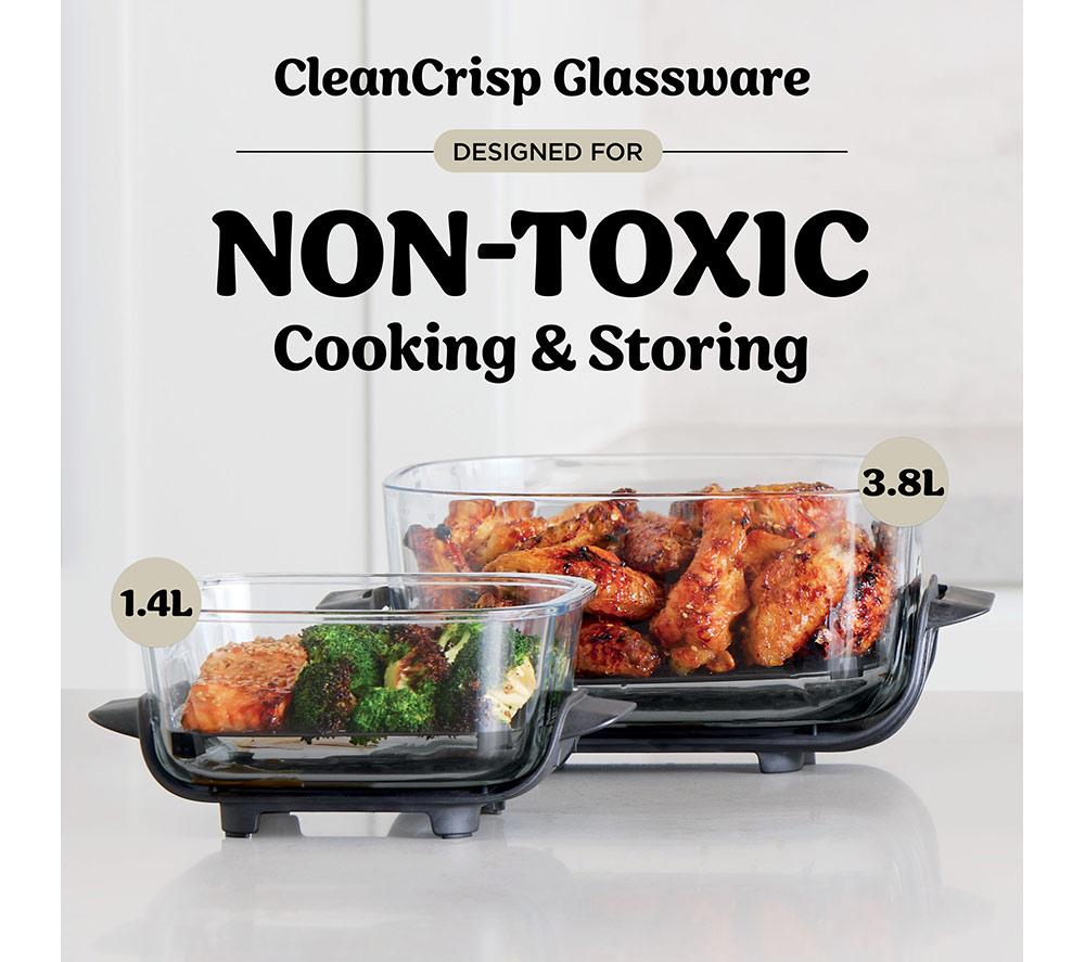NINJA Crispi 4-in-1 Portable Glass Air Fryer - Stone