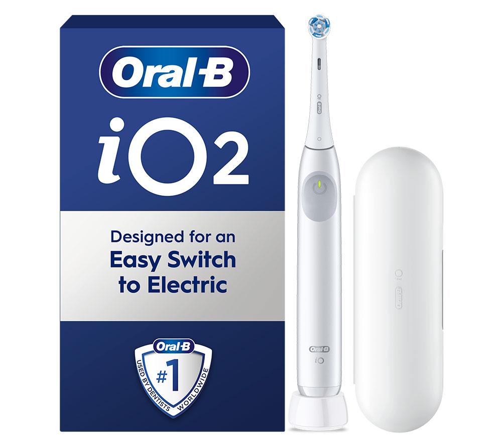 ORAL-B iO2 Electric Toothbrush & Travel Case - Simple White
