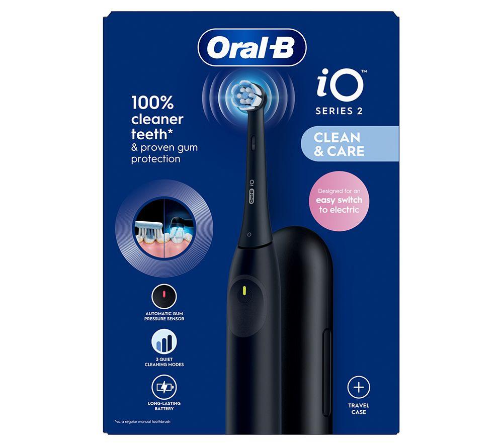 ORAL-B iO2 Elektrische Zahnbürste & Reiseetui – Nachtschwarz