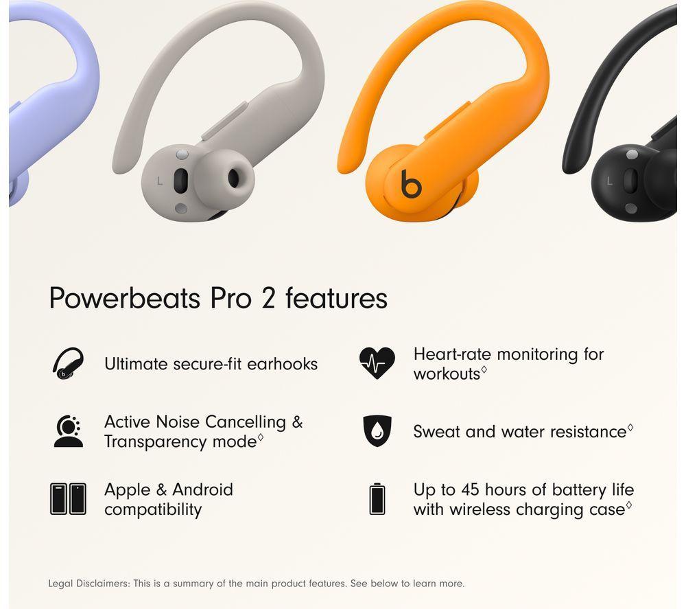 BEATS Powerbeats Pro 2 Auriculares Deportivos Inalámbricos Bluetooth con Cancelación de Ruido - Naranja Eléctrico