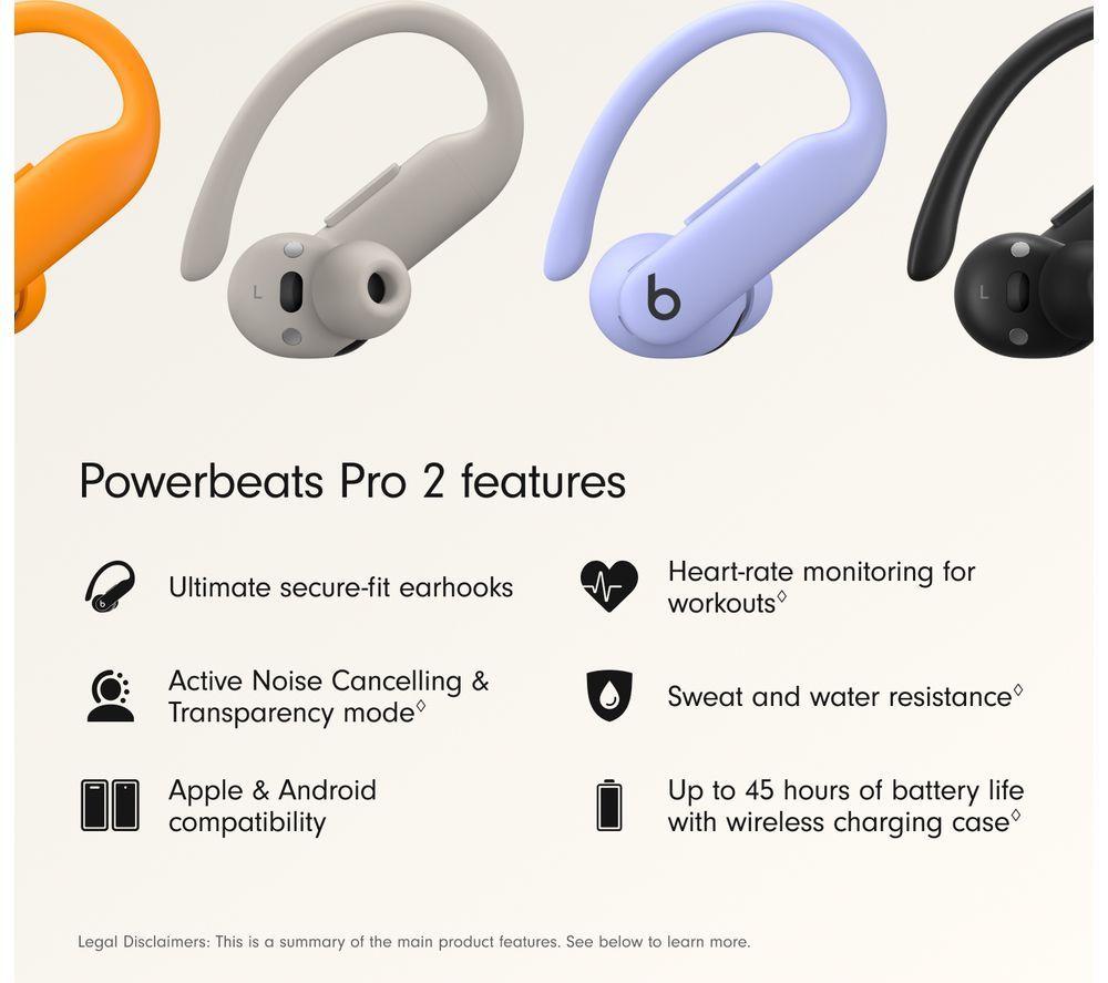 Audífonos deportivos inalámbricos con Bluetooth Powerbeats Pro 2 de BEATS con cancelación de ruido - Hyper Purple